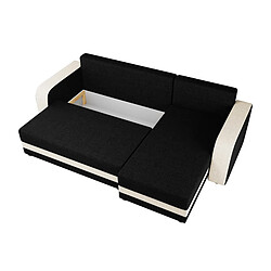 Acheter Bestmobilier Harvey - Canapé d'angle réversible 4 places convertible avec coffre en tissu bicolore