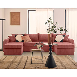 BESTMOBILIER Valos Canapé panoramique - Rose