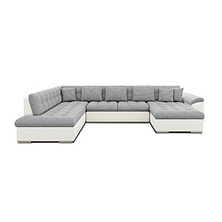 Bestmobilier Chuck - canapé panoramique d'angle gauche XXL - convertible avec coffre - 7 places pas cher