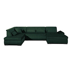 Lisa design Vermont canapé panoramique - Vert pas cher