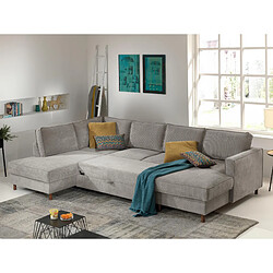 Avis Lisa Design Jake - canapé panoramique d'angle gauche - convertible avec coffre - 7 places - en velours