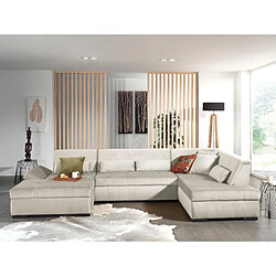 Lisa Design Vermont - Canapé Panoramique d'Angle Droit - Beige