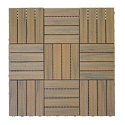 Mendler Carreaux WPC HWC-E20 - Marron pas cher
