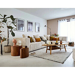 Lisa design Colombine canapé modulable d'angle droit - Beige