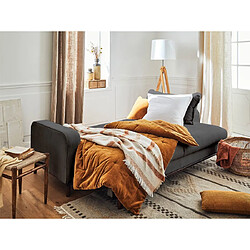 Lisa design canapé droit Albane convertible velours côtelé - gris foncé