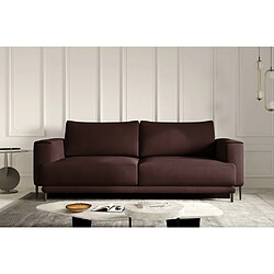 Venesetti Canapé droit 3 places - Marron