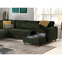 Acheter Lisa Design Jake - canapé panoramique d'angle gauche - convertible avec coffre - 7 places - en velours