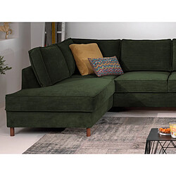 Lisa Design Jake - canapé panoramique d'angle gauche - convertible avec coffre - 7 places - en velours pas cher