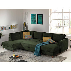 Avis Lisa Design Jake - canapé panoramique d'angle gauche - convertible avec coffre - 7 places - en velours