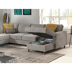 Acheter Lisa Design Jake - canapé panoramique d'angle gauche - convertible avec coffre - 7 places - en velours