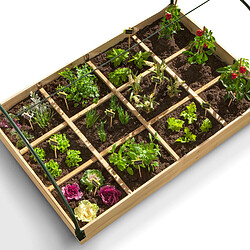 Idmarket MARKET Carré potager 12 compartiments avec housse pas cher