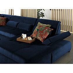 Avis Lisa design canapé panoramique 7 places - Bleu marine