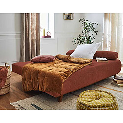 Bestmobilier Canapé Cristal convertible - Terracotta