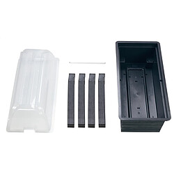 Habitat Et Jardin Kit de 3 carrés potagers Urban sur pieds avec serre - 75 x 37 x 65 cm