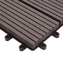 Mendler Carrelage de sol WPC Rhône Premium - Anthracite Linéaire pas cher