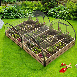 Idmarket Market Lot 2 Carrés Potager + Housses