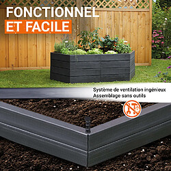 Habitat Et Jardin Kit de 2 carrés potagers Ergo + 2 sets d'extensions pas cher