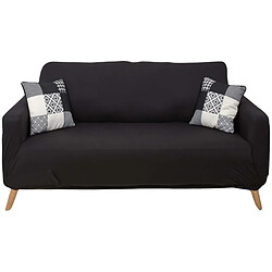 The Home Deco Factory Housse canapé 2 places - Noir