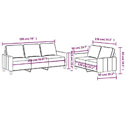 vidaXL Ensemble canapés 2 pcs - Rouge bordeaux pas cher