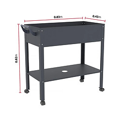 Acheter Habitat Et Jardin Table de rempotage Hibiscus - 82 x 43 x 83 cm - Anthracite