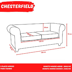 Avis LE QUAI DES AFFAIRES Chesterfield 2 places - Gris