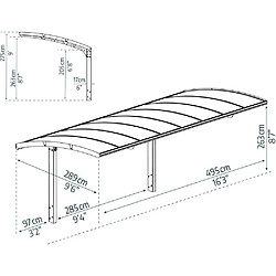 Avis Palram 14.3m² 2.89x4.95m