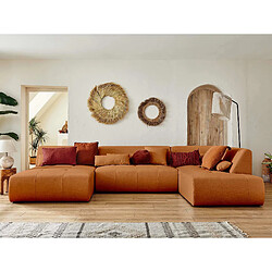 Acheter Lisa Design Onyx - canapé panoramique d'angle droit 7 places - en tissu