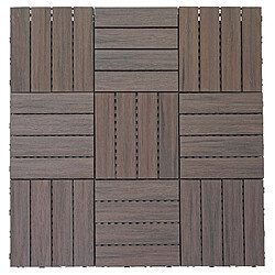 Mendler Carreaux WPC HWC-E20 - Gris-Marron pas cher