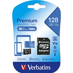Verbatim Micro SD 128 GB avec Adaptateur