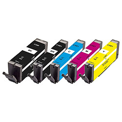 Peach Cartouches d'encre jet d'encre compatibles Canon - Noir et couleurs