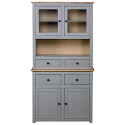 Avis vidaXL Buffet haut - Gris et naturel