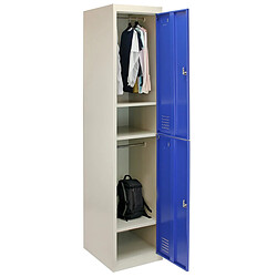 Avis Monstershop Casier de Rangement Bleu & Gris 2 Portes