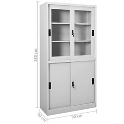 vidaXL Armoire à bureau porte coulissante pas cher