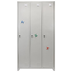 Acheter Monstershop 3 Casiers en acier - Gris