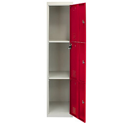 Monstershop Casiers Vestiaires Métalliques Rouge