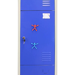 Avis Monstershop Casier de rangement métal - Bleu