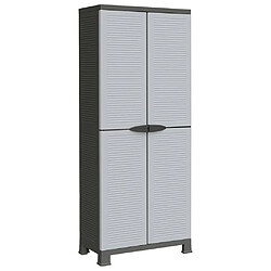 vidaXL Armoire plastique - Gris