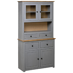 vidaXL Buffet haut - Gris et naturel