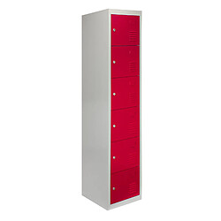 Avis Monstershop Casier de rangement - Rouge - 3x6 portes