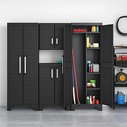 Keter Armoire de Rangement Basse Detroit Noir pas cher
