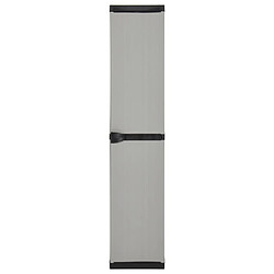 vidaXL Armoire de jardin 3 étagères Gris/Noir