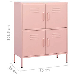 vidaXL Armoire de rangement Rose pas cher