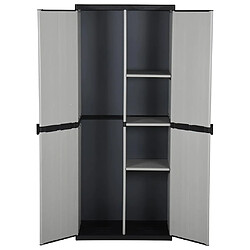 Avis VIDAXL Armoire de jardin - Gris/noir