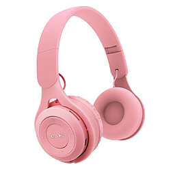 Yonis Casque Bluetooth Pliable avec Bandeau - Rose
