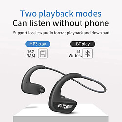 Casque de natation à conduction osseuse - Étanche IPX8, lecteur MP3 intégré, mémoire 32 Go, Bluetooth 5.3, casque ouvert - TV Son Photo