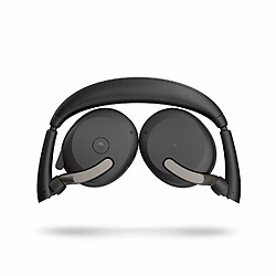 Jabra Evolve2 65 Flex MS Stereo - Micro-casque - sur-oreille - Bluetooth - sans fil - Suppresseur de bruit actif - USB-C - noir - avec socle de recharge sans fil - Certifié pour Microsoft Teams