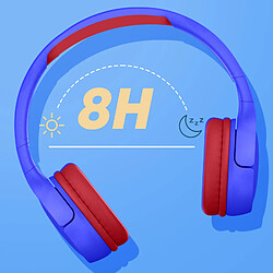 Casque Bluetooth 5.1 pour Enfant Autonomie 8h Pliable Akashi Bleu / Rouge pas cher