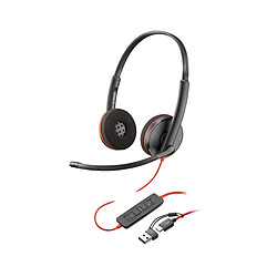 HP Casque Poly Blackwire 3220 Noir