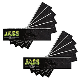 Feuilles Slim Jass Black par 10 10 carnets de feuilles à rouler Jass Black - King Size Slim - Design sobre et épuré