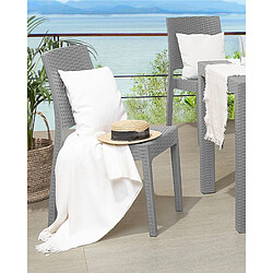 Beliani Chaise de Jardin FOSSANO Gris Clair